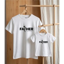Lorvex Babalar Günü Konsept-Baba Çocuk Kombin Tişört Oversize %100 Pamuk T-Shirt (Kombin Için 2’li Sipariş Verilmelidir)
