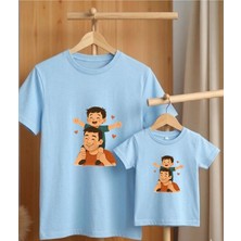 Lorvex Babalar Günü Konsept-Baba Oğul Kombin Tişört Oversize %100 Pamuk T-Shirt (Kombin Için 2’li Sipariş Verilmelidir)
