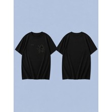 Lorvex Good Vibes Palm Baskılı %100 Pamuk Oversize Unisex Tişört Rahat Kesim T-Shirt