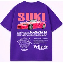 Lorvex T-Shirt Oversize Unısex %100 Pamuklu Rahat Kalıp Sukı Baskılı Tişört