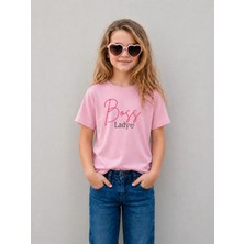 Lorvex Kız Çocuk Tişört %100 Pamuklu Baskılı Rahat Kalıp Yazlık T-Shirt