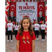 Lorvex 19 Mayıs Atatürk Gençlik Bayramı Tişört %100 Pamuk Oversize Unisex Baskılı Rahat Kalıp
