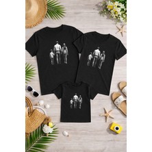 Lorvex Aile Kombin Oversize T-Shirt Anne Baba Çocuk %100 Pamuk Baskılı Rahat Kalıp (3 Adet Ayrı Sipariş Verilmelidir-Tekli Satılmaktadır)