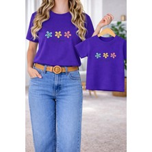 Lorvex Tişört Anne Kız Çocuk Kombin Oversize – Anne & Çocuk Twin Baskılı T-Shirt