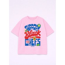 Lorvex Oversize Unisex T-Shirt %100 Pamuk Baskılı Tişört Rahat Kalıp