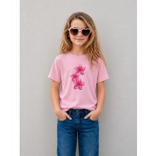Lorvex Kız Çocuk Tişört %100 Pamuklu Baskılı Rahat Kalıp Yazlık T-Shirt