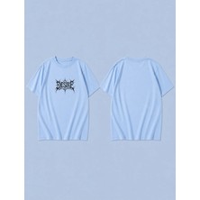 Lorvex Desire Pattern Baskılı %100 Pamuk Oversize Unisex Tişört Rahat Kesim T-Shirt