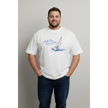 Lorvex Büyük Beden T-Shirt Oversize Pamuklu Rahat Kalıp Baskılı Unisex Tişört
