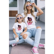 Lorvex Anne Kız Kombin Oversize Tişört Twin T-Shirt %100 Pamuk Rahat Kalıp