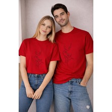 Lorvex 14 Şubat Sevgililer Günü (Valentine’s Day) Çift Kombin T-Shirt 2’li Unisex Aşk Baskılı