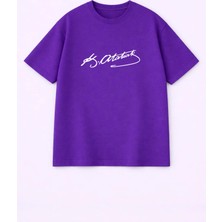 Lorvex T-Shirt Oversize Unısex %100 Pamuklu Rahat Kalıp Baskılı Tişört