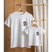 Lorvex Babalar Günü Konsept-Baba Çocuk Kombin Tişört Oversize %100 Pamuk T-Shirt (Kombin Için 2’li Sipariş Verilmelidir)