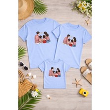 Lorvex Anne Baba Çocuk Kombin Tişört Pamuklu Oversize Aile Kombini T-Shirt (Ürünler Tekli Satılmaktadır)