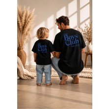 Lorvex Baba Oğul Kombin Tişört Oversize %100 Pamuk Aile Kombini Rahat Kalıp Erkek T-Shirt (Kombin Için 2’li Sipariş Verilmelidir)