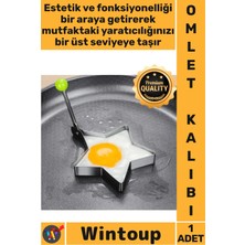 Wintoup #omletkalıbı Yanmaz Yapışmaz Paslanmaz Mutfak Gereçleri Şık Sunum Metal Yıldız Omlet Krep Kalıbı