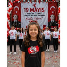 Lorvex 19 Mayıs Atatürk Gençlik Bayramı Tişört %100 Pamuk Oversize Unisex Baskılı Rahat Kalıp