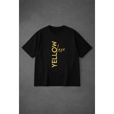 Lorvex T-Shirt Oversize Unısex %100 Pamuklu Rahat Kalıp Yellow Baskılı Tişört
