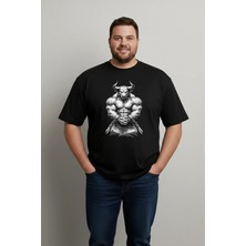 Lorvex Büyük Beden T-Shirt Oversize Pamuklu Rahat Kalıp Baskılı Unisex Tişört