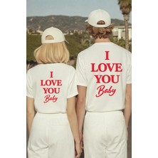 Lorvex T-Shirt Çift Kombin 14 Şubat Sevgililer Günü (Valentine’s Day) Tişört 2’li Love You Baby Baskı