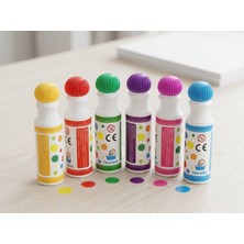 The Monarch Co 6'lı Dot Markers Yıkanabilir Nokta Boya Kalemi Seti - Bebek ve Çocuk Eğitici Sanat Etkinlik Boyası