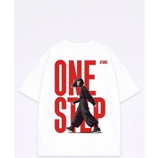 Lorvex Unisex Oversize Tişört %100 Pamuklu Baskılı T-Shirt Rahat Kalıp Günlük Şık Kombin