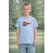Lorvex 23 Nisan Çocuk Tişört Unısex (Kız-Erkek) %100 Pamuk Baskılı Rahat Kalıp Günlük Bayram T-Shirt