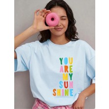 Lorvex T-Shirt Oversize %100 Pamuklu Anneler Günü Özel-You Are My Shine Baskılı Tişört