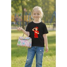Lorvex Çocuk T-Shirt 23 Nisan Egemenlik ve Çocuk Bayramı Tişört Unisex %100 Pamuk Baskılı Rahat Kalıp