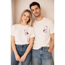 Lorvex Sevgililer Günü Valentine’s Day 14 Şubat Çift Kombin T-Shirt 2’li Unisex Aşıklar Baskılı