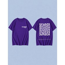 Lorvex Sonder White Baskılı %100 Pamuk Oversize Unisex Tişört Rahat Kesim T-Shirt