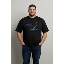 Lorvex Büyük Beden T-Shirt Oversize Pamuklu Rahat Kalıp Baskılı Unisex Tişört
