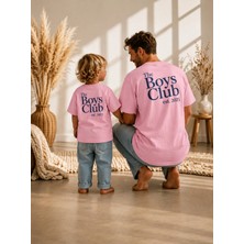 Lorvex Baba Oğul Kombin Tişört Oversize %100 Pamuk Aile Kombini Rahat Kalıp Erkek T-Shirt (Kombin Için 2’li Sipariş Verilmelidir)