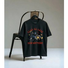 Lorvex T-Shirt Oversize Unisex %100 Pamuk Baskılı Rahat Kalıp Tişört
