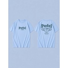 Lorvex Padel Club Tennıs Baskılı %100 Pamuk Oversize Unisex Tişört Rahat Kesim T-Shirt