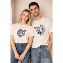 Lorvex 14 Şubat Çift Kombini T-Shirt Valentine’s Day Sevgililer Günü 2’li Unisex Always Yours Baskılı