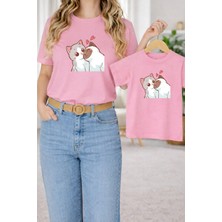 Lorvex Tişört Anne Kız Çocuk Kombin Oversize – Anne & Çocuk Twin Baskılı T-Shirt