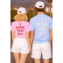 Lorvex T-Shirt Çift Kombin 14 Şubat Sevgililer Günü (Valentine’s Day) Tişört 2’li Love You Baby Baskı
