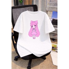 Lorvex Oversize Çocuk Genç Tişört %100 Pamuk Baskılı Rahat Kalıp Günlük Şık T-Shirt