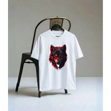 Lorvex T-Shirt Oversize Unisex %100 Pamuk Kurt Ön Baskılı Rahat Kalıp Tişört
