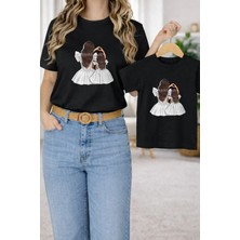 Lorvex Anne Kız Kombin Oversize Tişört Twin T-Shirt %100 Pamuk Rahat Kalıp