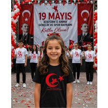 Lorvex 19 Mayıs Atatürk Gençlik Bayramı Tişört %100 Pamuk Oversize Unisex Baskılı Rahat Kalıp