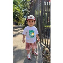Lorvex %100 Pamuklu Unisex Oversize T-Shirt Çocuklara Uygun Baskılı Tişört