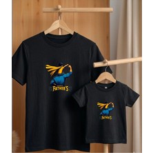 Lorvex Babalar Günü Konsept-Baba Çocuk Kombin Tişört Oversize %100 Pamuk T-Shirt (Kombin Için 2’li Sipariş Verilmelidir)