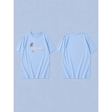 Lorvex Star Girll Baskılı %100 Pamuk Oversize Unisex Tişört Rahat Kesim T-Shirt