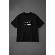 Lorvex T-Shirt Unısex Oversize %100 Pamuklu Rahat Kalıp No Rısk Baskılı Premium