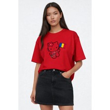 Lorvex T-Shirt Oversize Unisex %100 Pamuk Baskılı Rahat Kalıp Premium Tişört