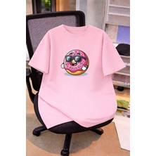 Lorvex Oversize Çocuk Genç Tişört %100 Pamuk Baskılı Rahat Kalıp Günlük Şık T-Shirt