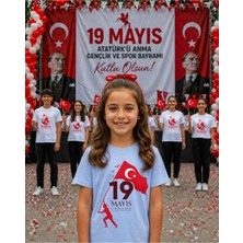Lorvex 19 Mayıs Atatürk Gençlik Bayramı Tişört %100 Pamuk Oversize Unisex Baskılı Rahat Kalıp