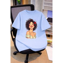 Lorvex Oversize Çocuk Genç Tişört %100 Pamuk Baskılı Rahat Kalıp Günlük Şık T-Shirt