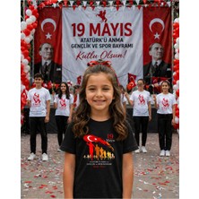 Lorvex 19 Mayıs Atatürk Gençlik Bayramı Tişört %100 Pamuk Oversize Unisex Baskılı Rahat Kalıp